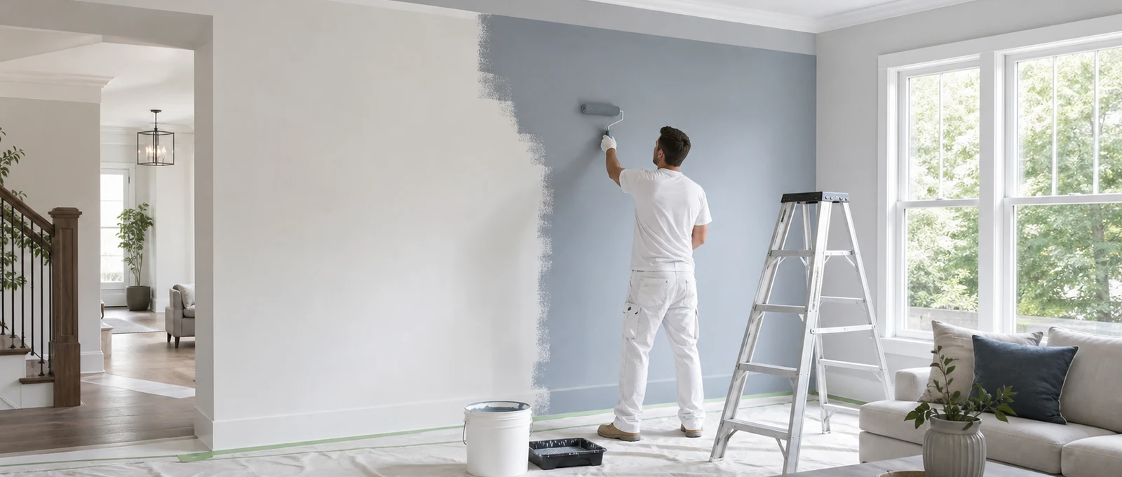 Freshly painted home interior